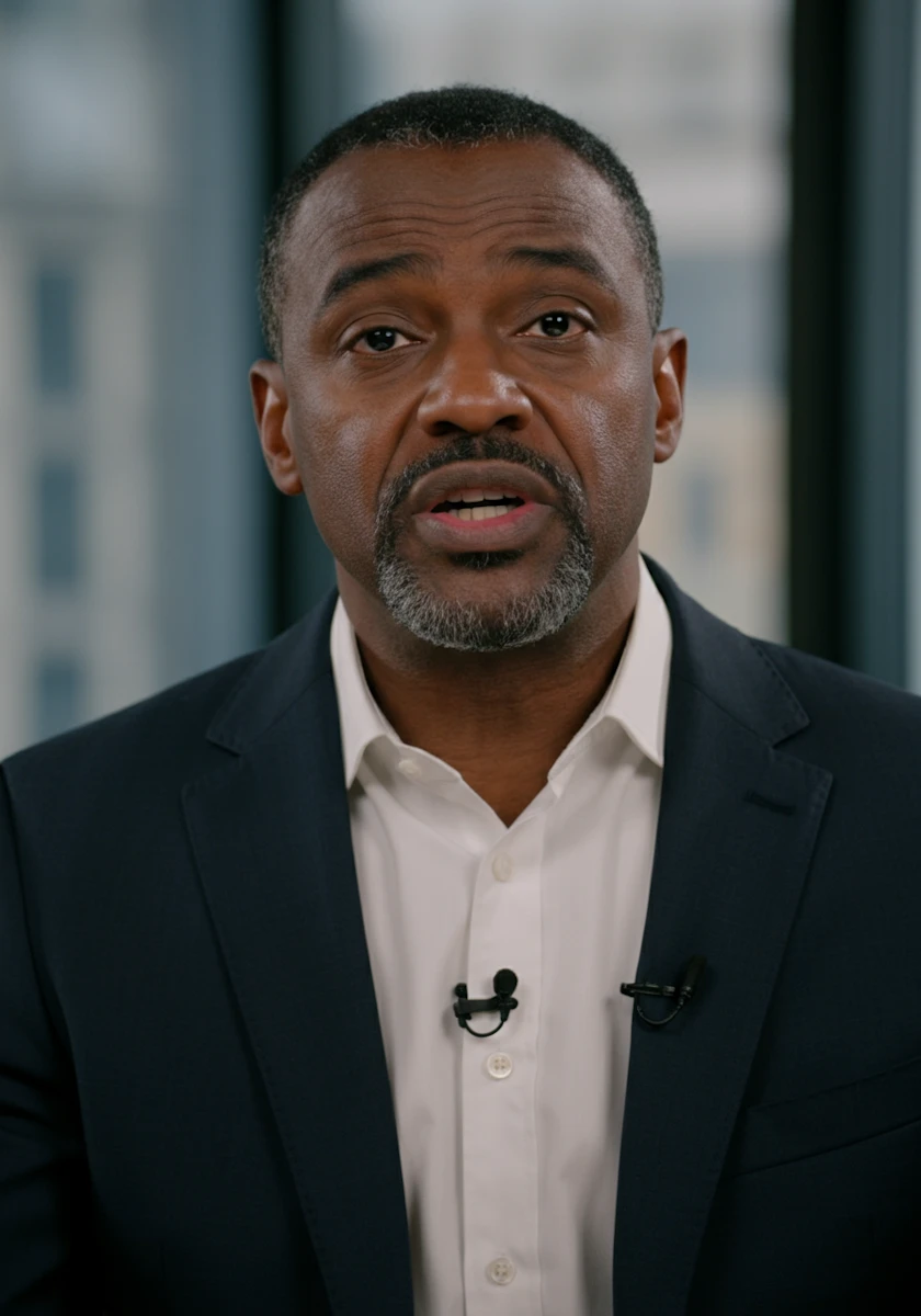 A brand manager speaking to camera